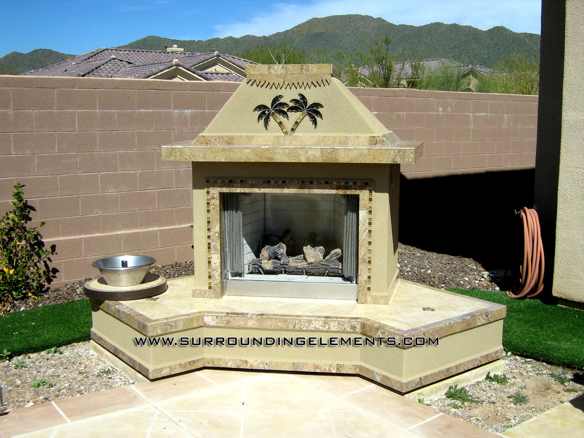 Outdoor Fireplaces by Surrounding Elements